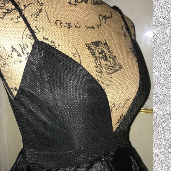 X BY NBD ANASTAZIA BLACK METALLIC DRESS~SMALL - Picture 9 of 9